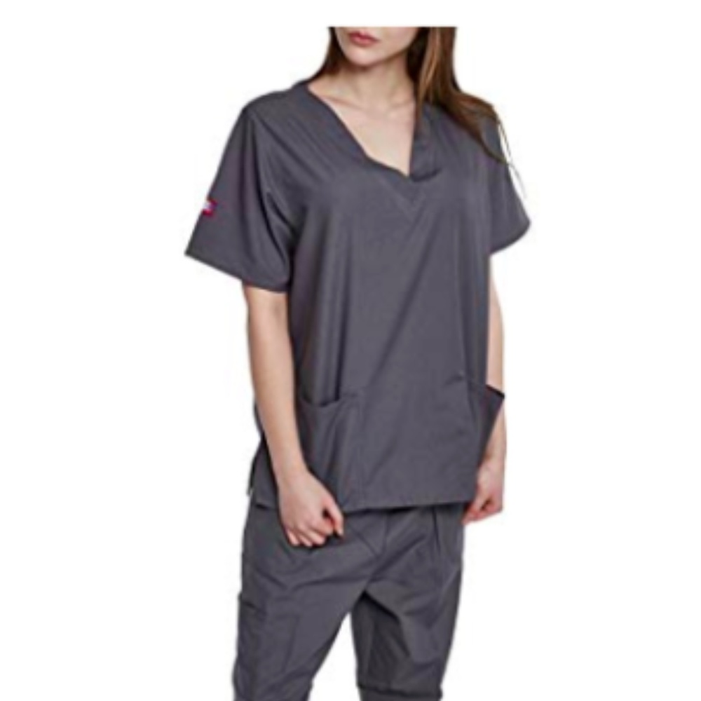 Medical Scrub Set V-Neck Top & 4 Pocket Pant